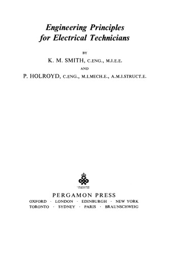 Engineering Principles for Electrical Technicians