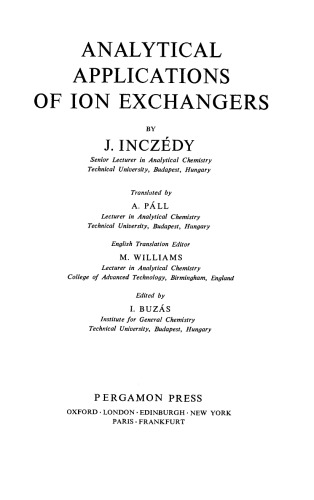 Analytical Applications of Ion Exchangers