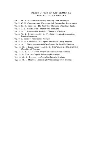 Inorganic Ultramicroanalysis