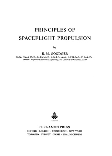 Principles of Spaceflight Propulsion