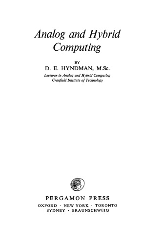 Analog and Hybrid Computing