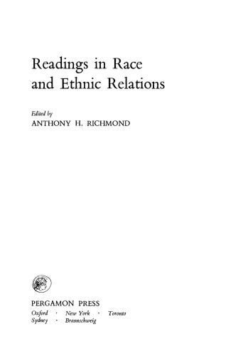 Reading in Race and Ethnic Relations