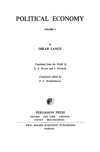 Political Economy. Volume 2