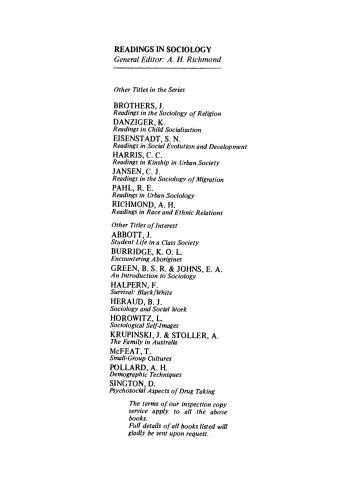 Readings in the Swedish Class Structure