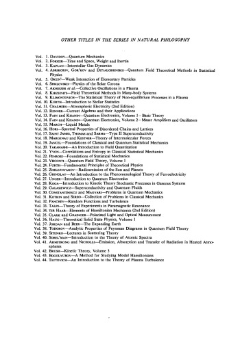 Statistical Mechanics. International Series of Monographs in Natural Philosophy