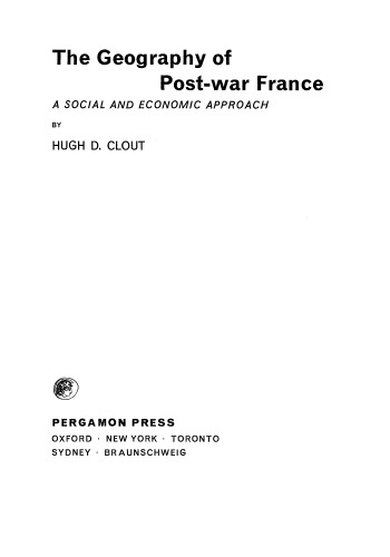The Geography of Post-War France. A Social and Economic Approach
