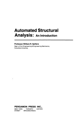Automated Structural Analysis. An Introduction