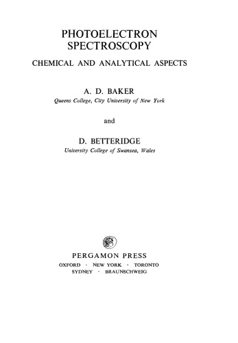 Photoelectron Spectroscopy. Chemical and Analytical Aspects