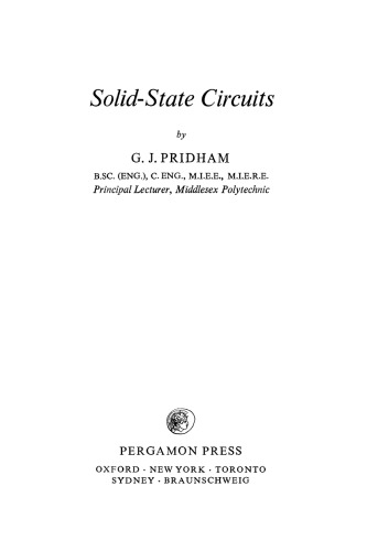 Solid-State Circuits. Electrical Engineering Divison