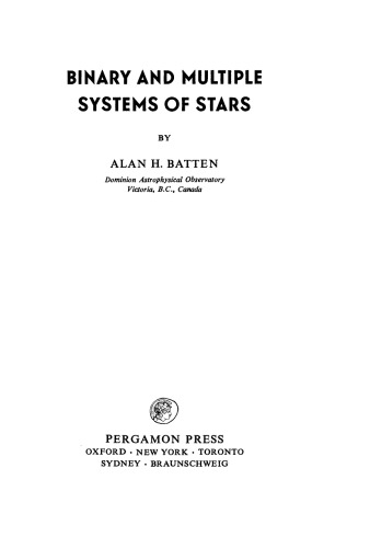 Binary and Multiple Systems of Stars