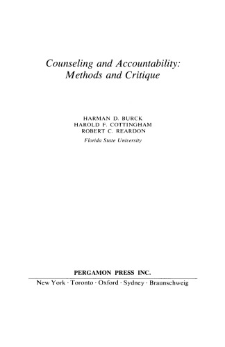 Counseling and Accountability. Methods and Critique