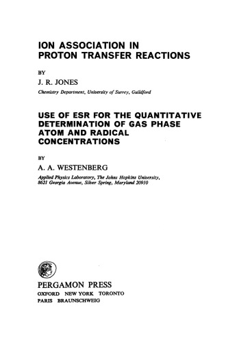 Ion Association in Proton Transfer Reactions. Use of ESR for the Quantitative Determination of Gas Phase Atom and Radical Concentrations