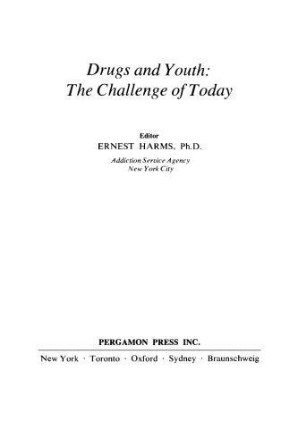 Drugs and Youth: the Challenge of Today