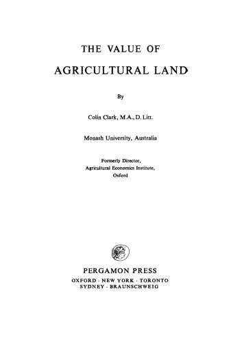 The Value of Agricultural Land