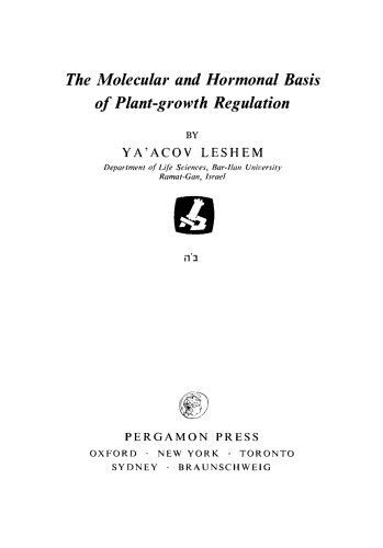 The Molecular and Hormonal Basis of Plant-Growth Regulation