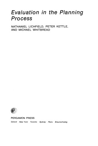 Evaluation in the Planning Process