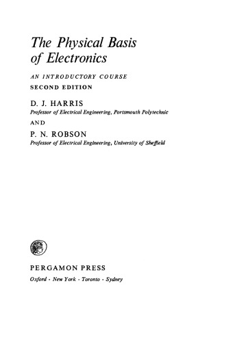 The Physical Basis of Electronics. An Introductory Course