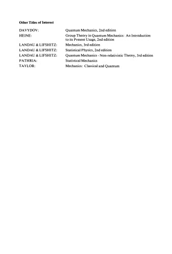 Lectures on Selected Topics in Statistical Mechanics