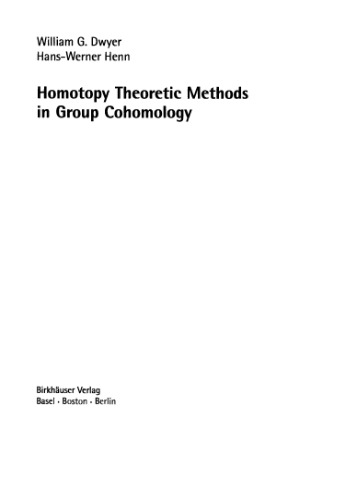 Homotopy theoretic methods in group cohomology