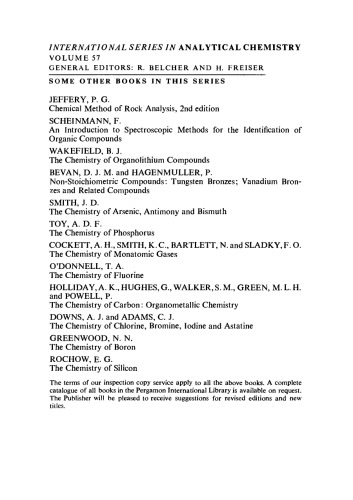Analytical Chemistry of the Condensed Phosphates