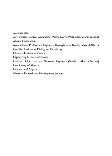 Man and his Environment. Proceedings of the Second International Banff Conference on Man and His Environment. Held in Banff, Canada, May 19–22, 1974