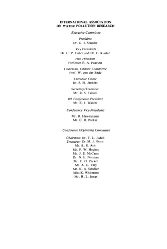 Eighth International Conference on Water Pollution Research. Proceedings of the 8th International Conference, Sydney, Australia, 1976