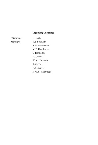 Boron Chemistry–3. Selected Lectures Presented at the Third International Meeting on Boron Chemistry, Munich & Ettal, FRG, 5–9 July 1976