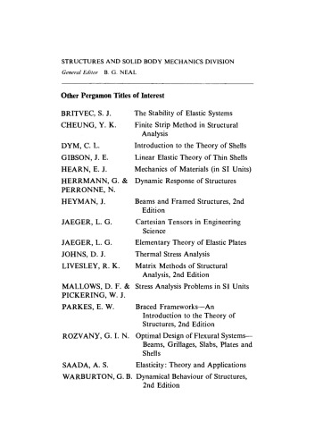Elements of Experimental Stress Analysis. Structures and Solid Body Mechanics Division
