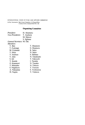 Analytical Chemistry. Session Lectures Presented at the Twentysixth International Congress of Pure and Applied Chemistry, Tokyo, Japan, 4–10 September 1977