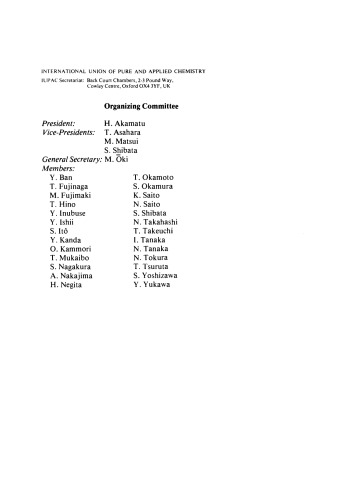Organic Chemistry. Session Lectures Presented at the Twenty-sixth International Congress of Pure and Applied Chemistry, Tokyo, Japan, 4–10 September 1977