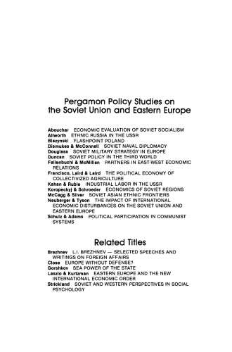 Soviet Economic Thought and Political Power in the USSR