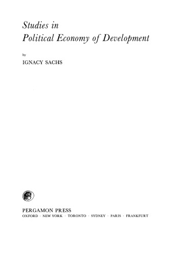 Studies in Political Economy of Development