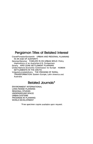 Settlement Systems in Sparsely Populated Regions. The United States and Australia