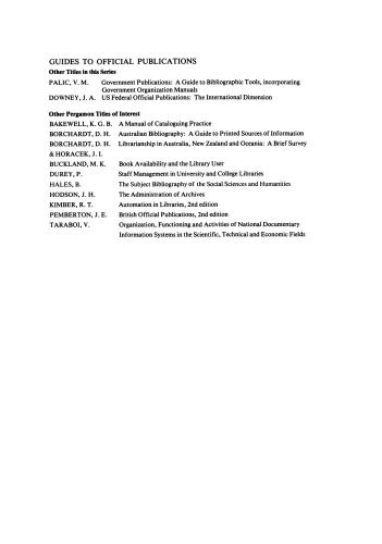 Official Publishing. An Overview