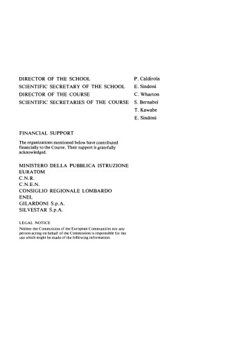 Diagnostics for Fusion Experiments. Proceedings of the Course, Varenna, Italy, 4–16 September 1978