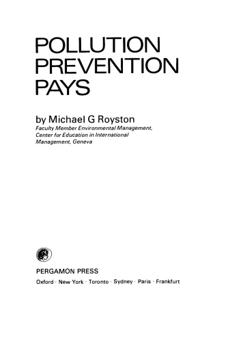 Pollution Prevention Pays