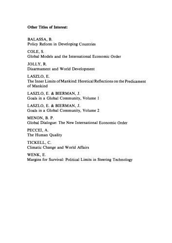 Models, Planning and Basic Needs