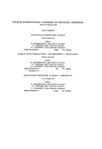 Pesticide Residues. A Contribution to Their Interpretation, Relevance and Legislation