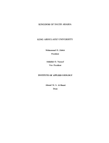 Evolution and Mineralization of the Arabian–Nubian Shield. Proceedings of a Symposium