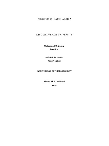 Institute of Applied Geology. Proceedings of a Symposium Convened