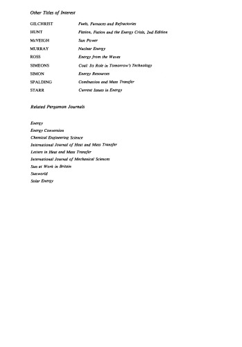 Energy and Combustion Science