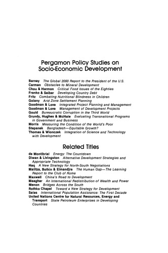 Manpower Policies for the Use of Science and Technology in Development. Pergamon Policy Studies on Socio-Economic Development