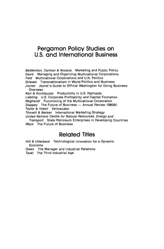 U.S.–Japanese Economic Relations. Cooperation, Competition, and Confrontation