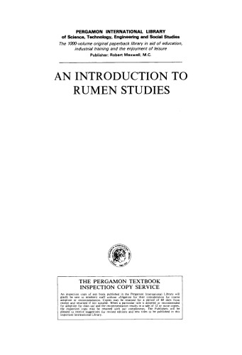 An Introduction to Rumen Studies