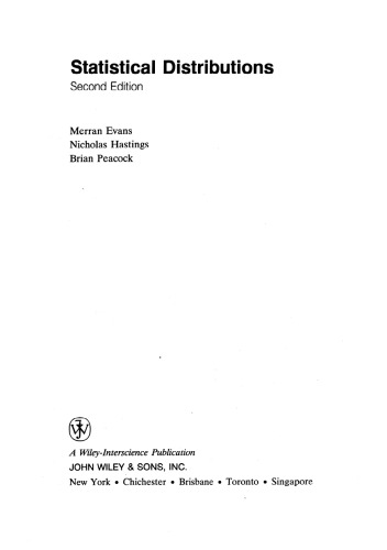 Statistical distributions