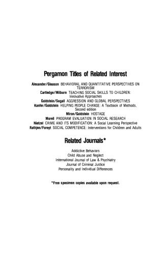 In Response to Aggression. Methods of Control and Prosocial Alternatives