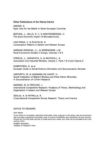 Theories & Methods in Rural Community Studies