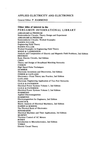 Worked Examples in Electrical Machines and Drives. Applied Electricity and Electronics