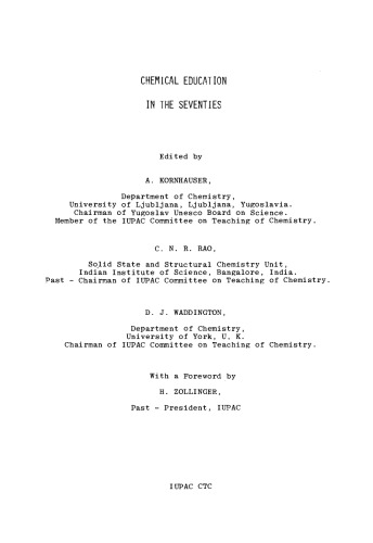 Chemical Education in the Seventies