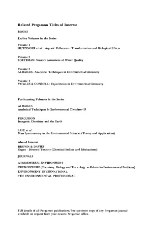 Chlorinated Dioxins & Related Compounds. Impact on the Environment